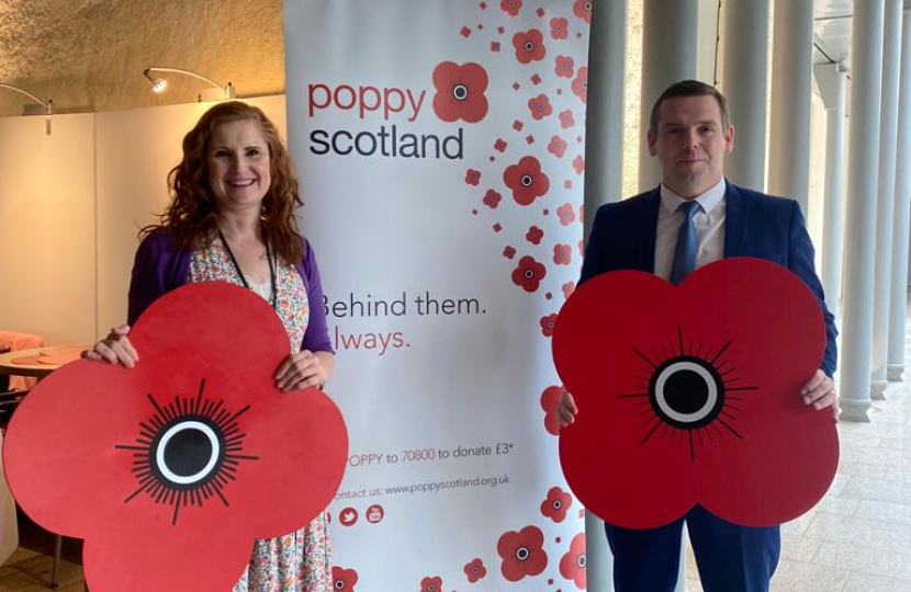 Ross Delighted To Meet With Poppy Scotland At The Scottish Parliament Douglas Ross